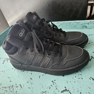 adidas Hoops 3.0 Men's Mid Cut Basketball Sneakers, Black